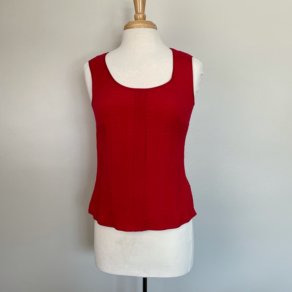 Vintage Escada 100% Silk Crimson Scoop Tank